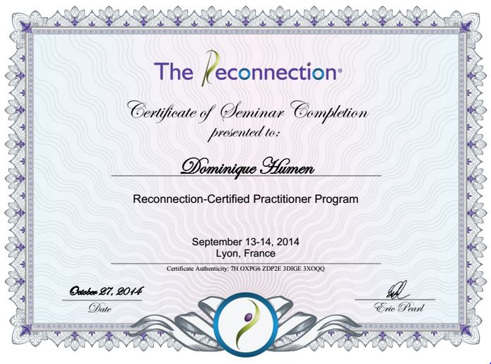 Diplome reconnexion dominique humen